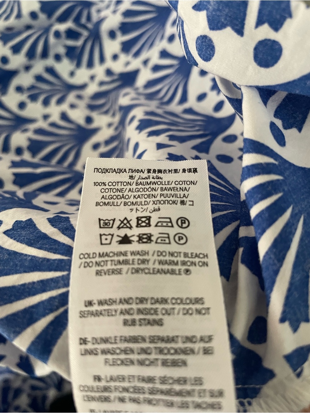 Boden Blue and White Printed Midi Dress - Picture 15 of 15